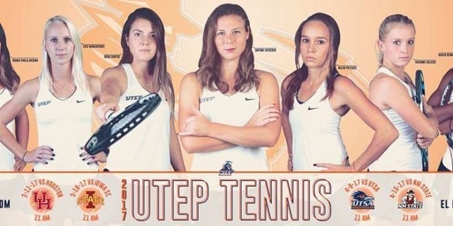 Miner Tennis Battles New Mexico Friday